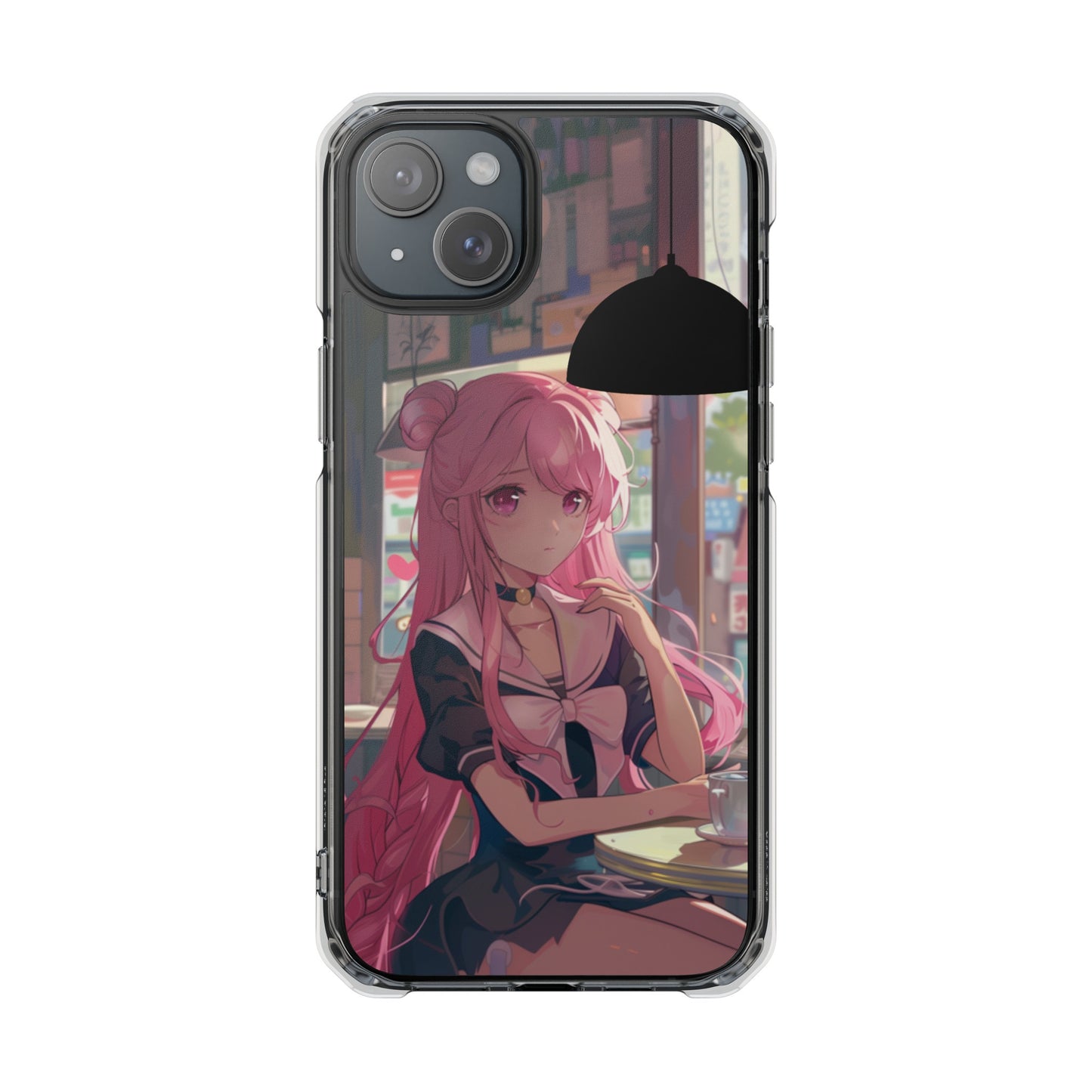 Oneticase Cafe Chilling Anime Girl Magnetic Case for iPhone