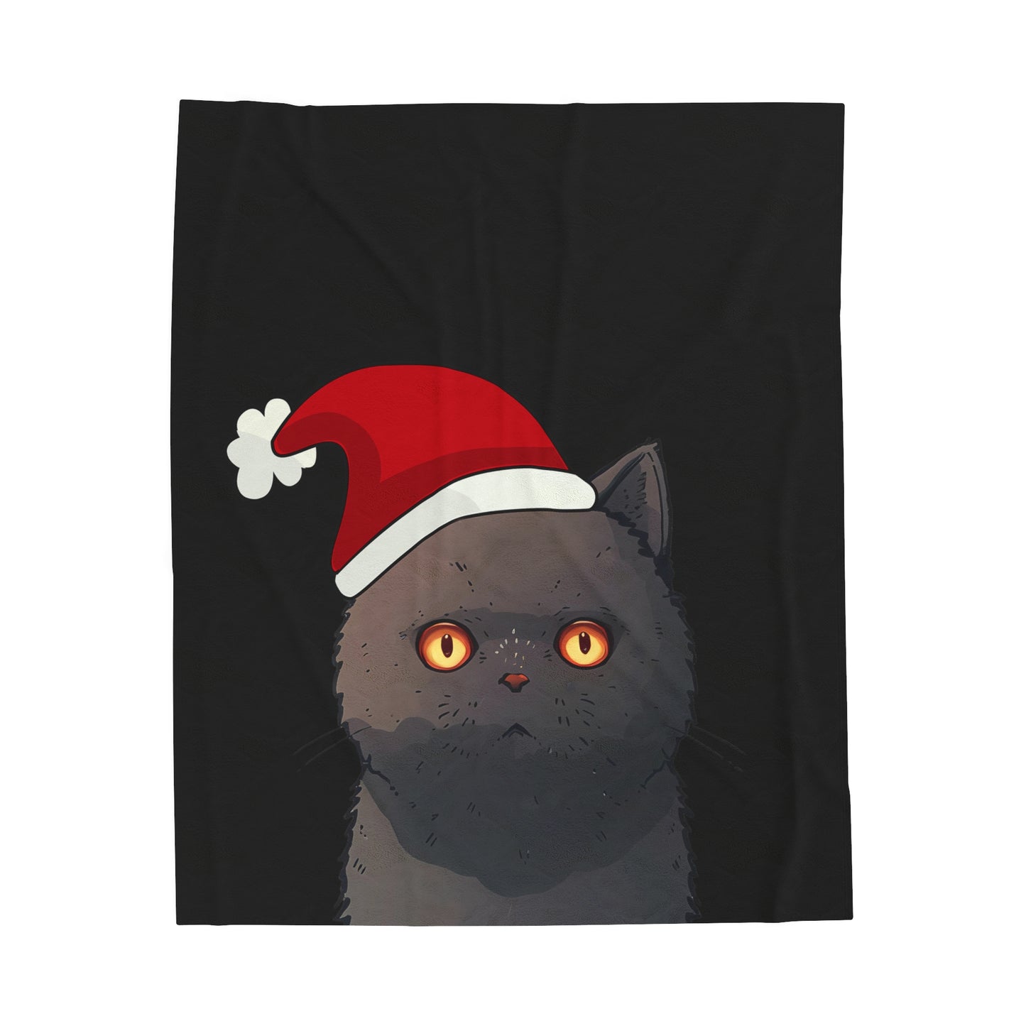 Christmas Black Cat Blanket Plush Throw