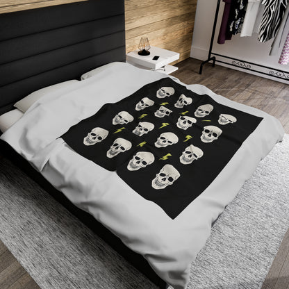 Gothic Skeleton Blanket Plush Throw