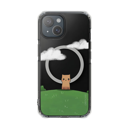 Cat in the Park Magnetic Clear Case for iPhone Series