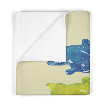 Gummy Cats Soft Fleece Baby Blanket