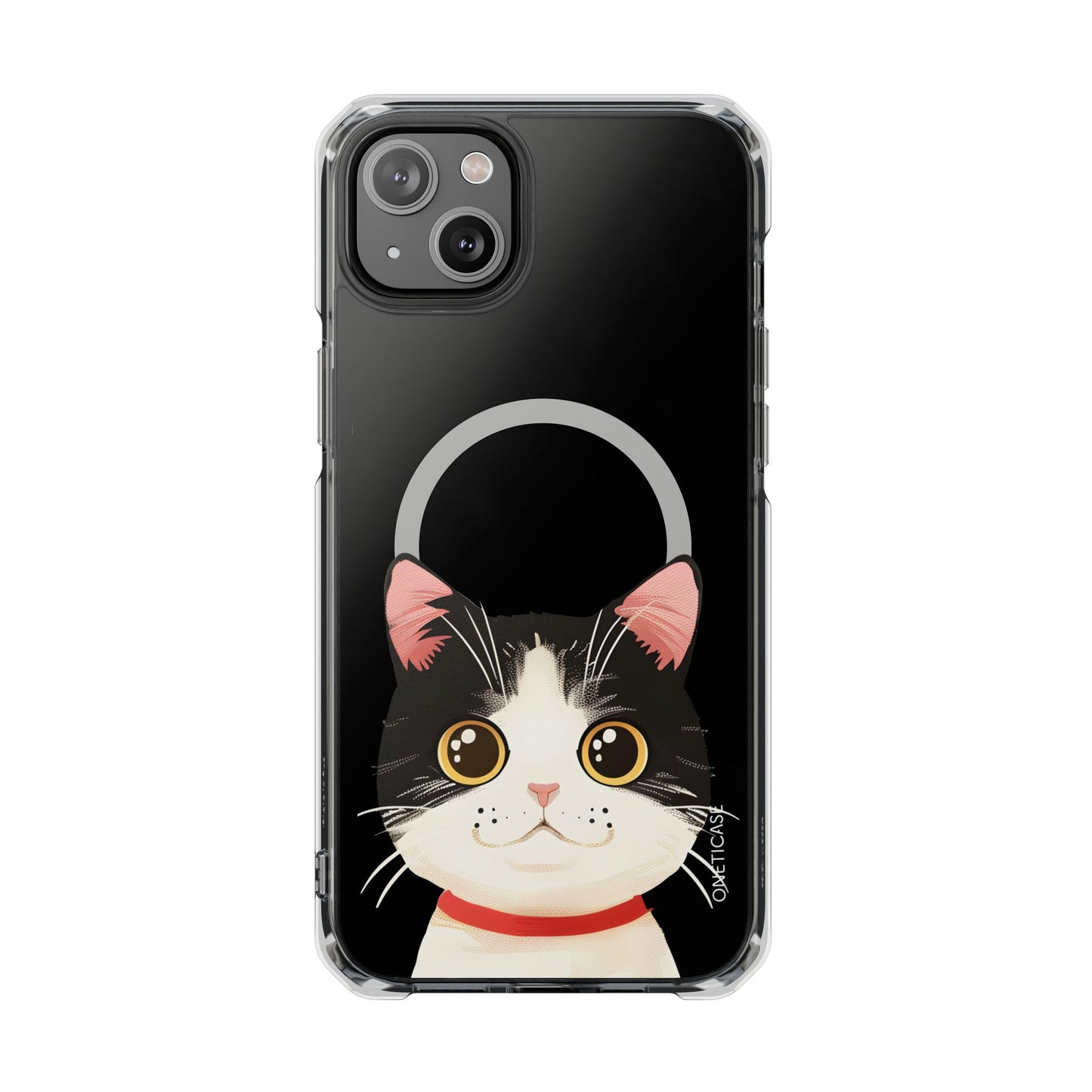 Tuxedo Cat Magnetic Clear Case for iPhone Series