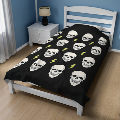 Gothic Skeleton Blanket Plush Throw