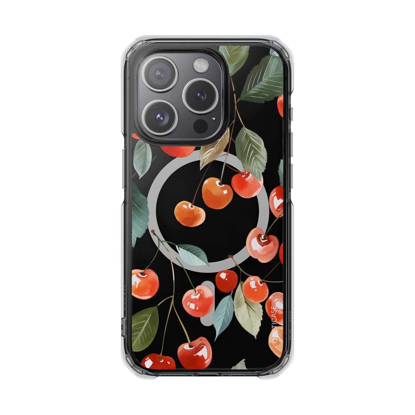 Cute Cherries Magnetic Clear Case for iPhone Series