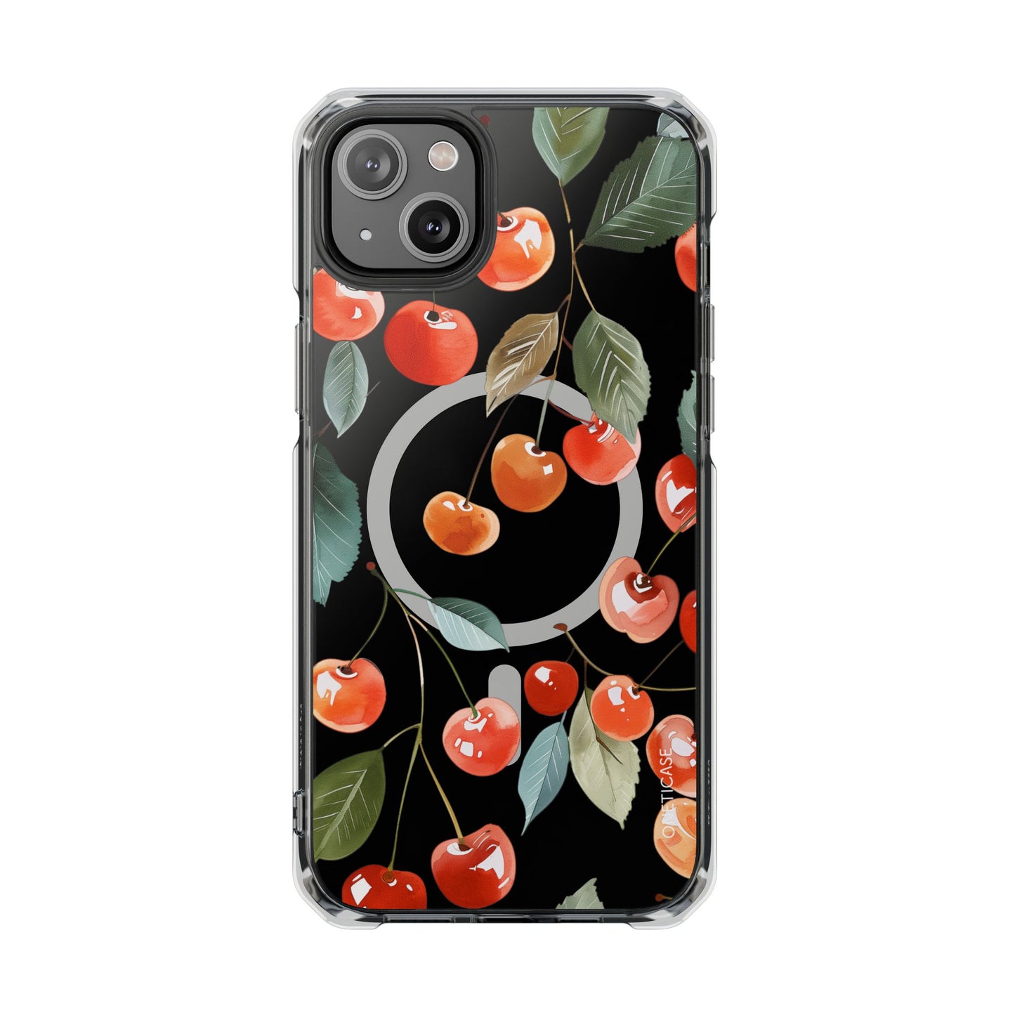 Cute Cherries Magnetic Clear Case for iPhone Series