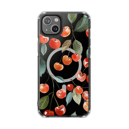 Cute Cherries Magnetic Clear Case for iPhone Series