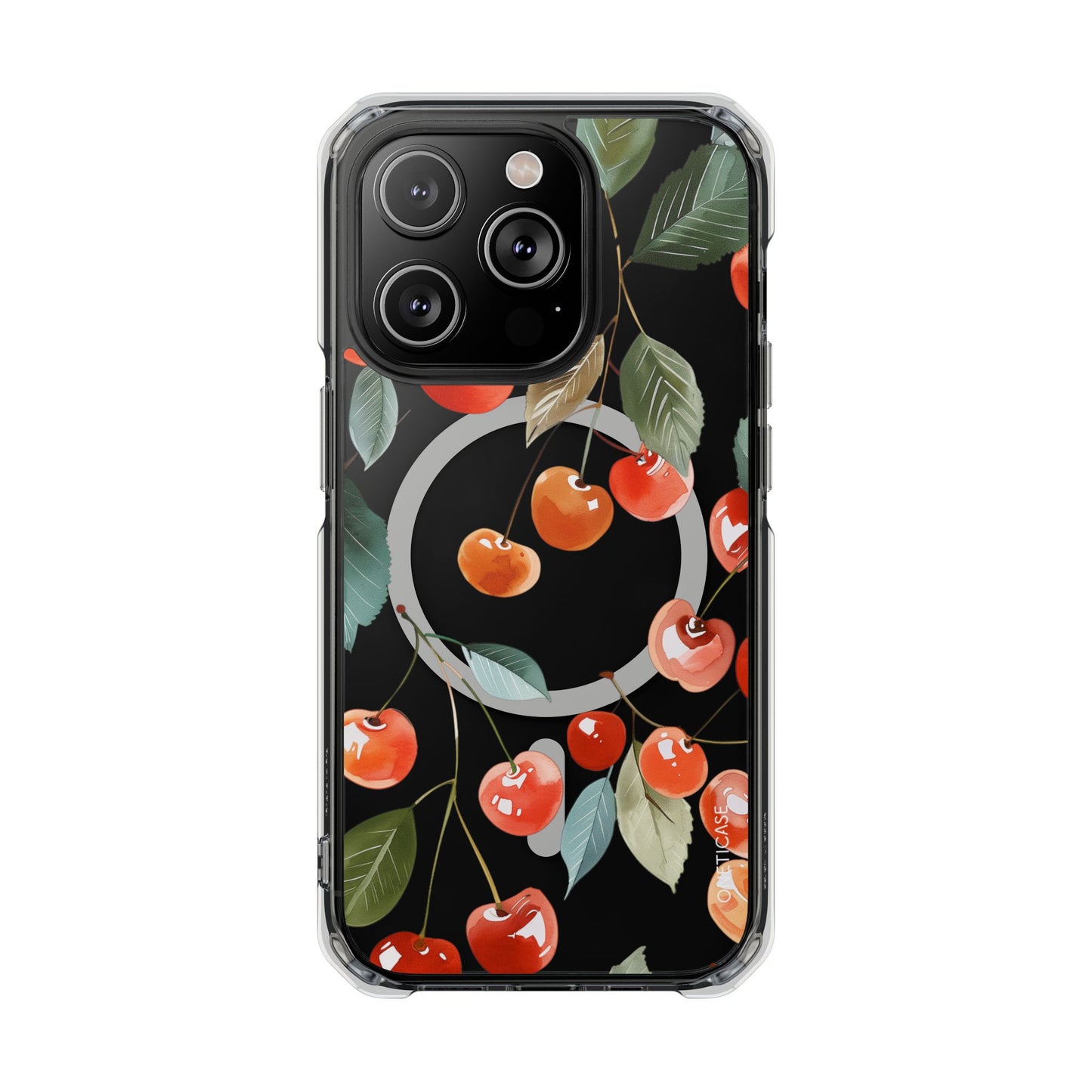 Cute Cherries Magnetic Clear Case for iPhone Series