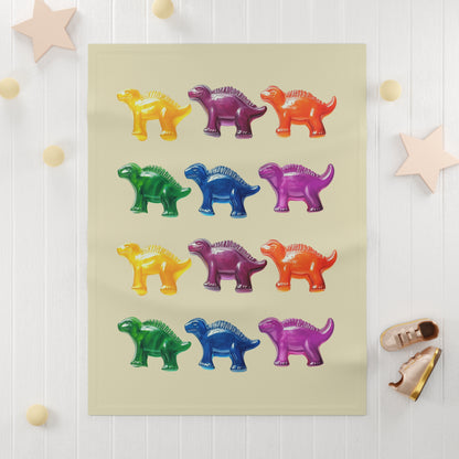 Gummy Dinosaur's Soft Fleece Baby Blanket