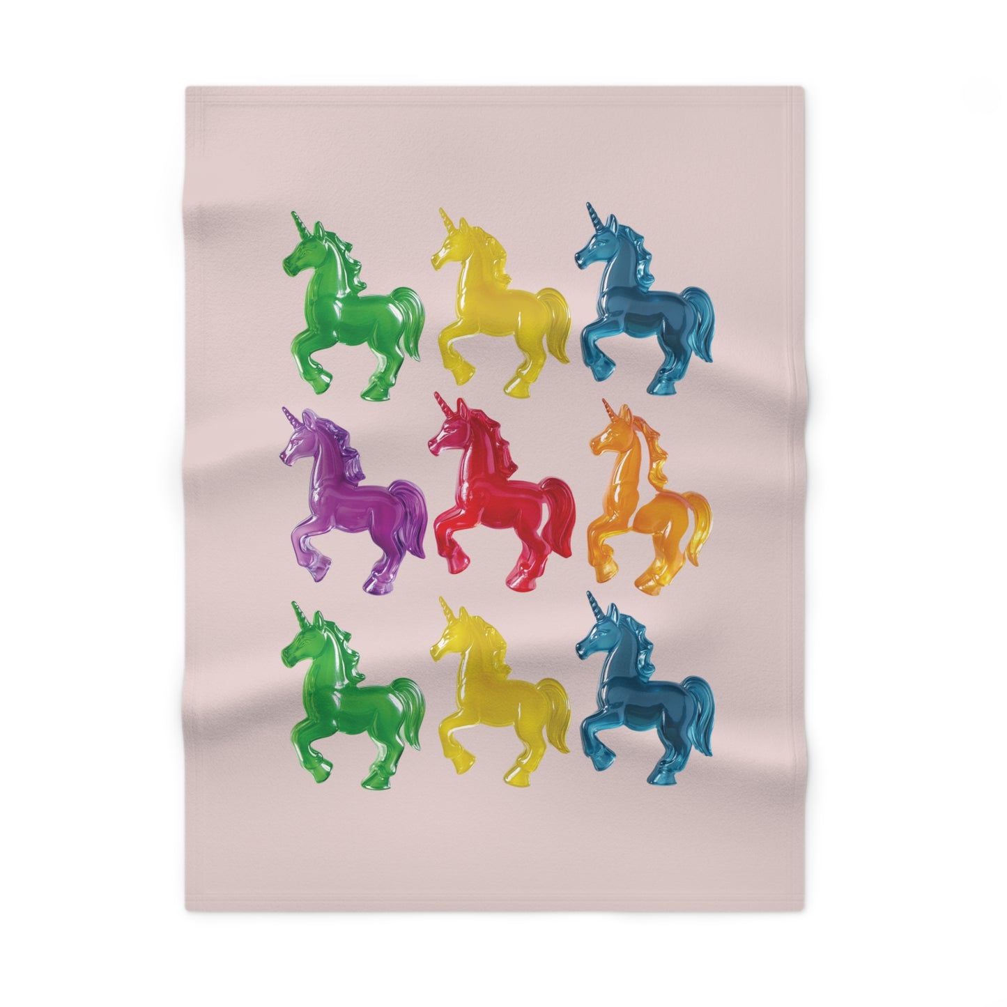 Gummy Unicorns Soft Fleece Baby Blanket