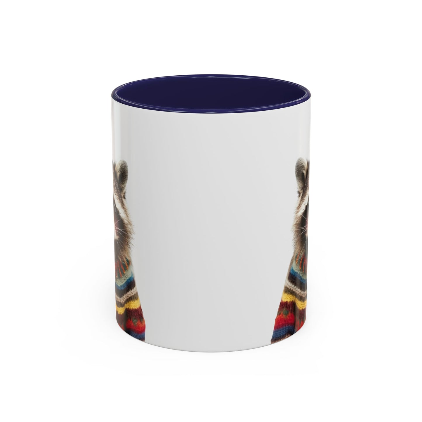 Blushing Raccoon in Sweater Coffee Tea Mug