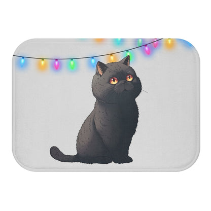 Christmas Black Cat Bath Mat