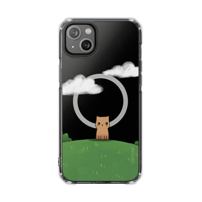 Cat in the Park Magnetic Clear Case for iPhone Series