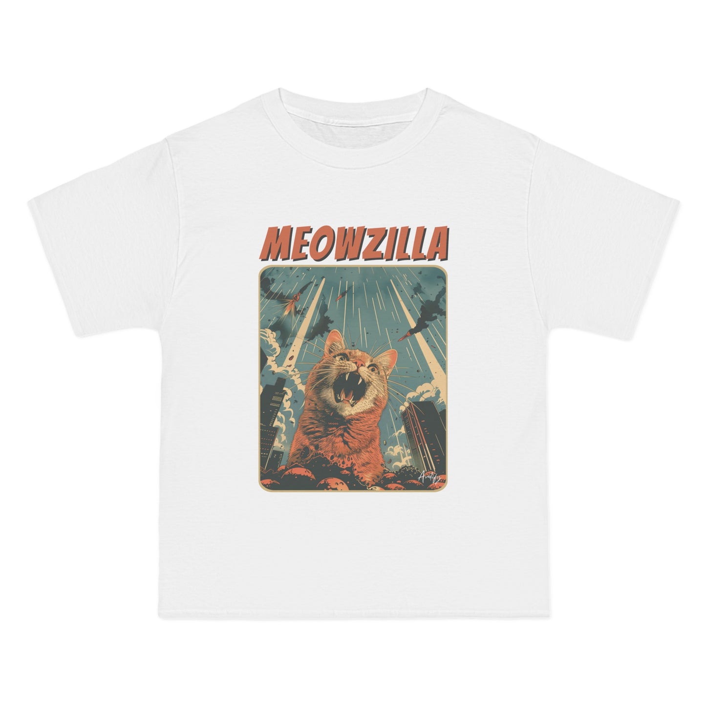 Retro Meowzilla Graphic T-Shirt