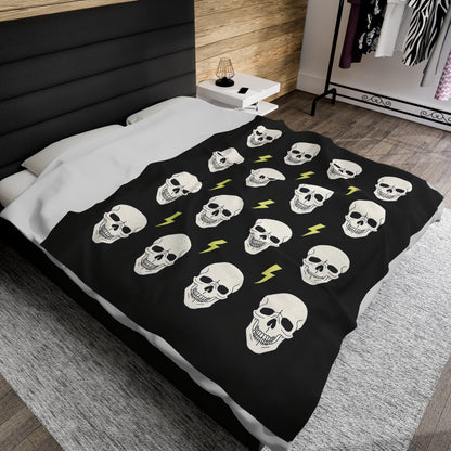 Gothic Skeleton Blanket Plush Throw