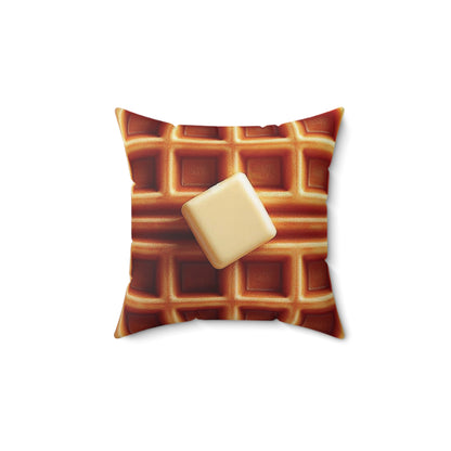 Butter Bliss Waffle Square Pillow - 3 Sizes