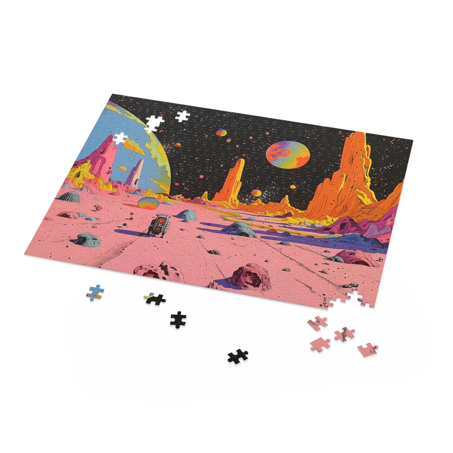 Retro Space Robo Jigsaw Puzzle 500-Piece