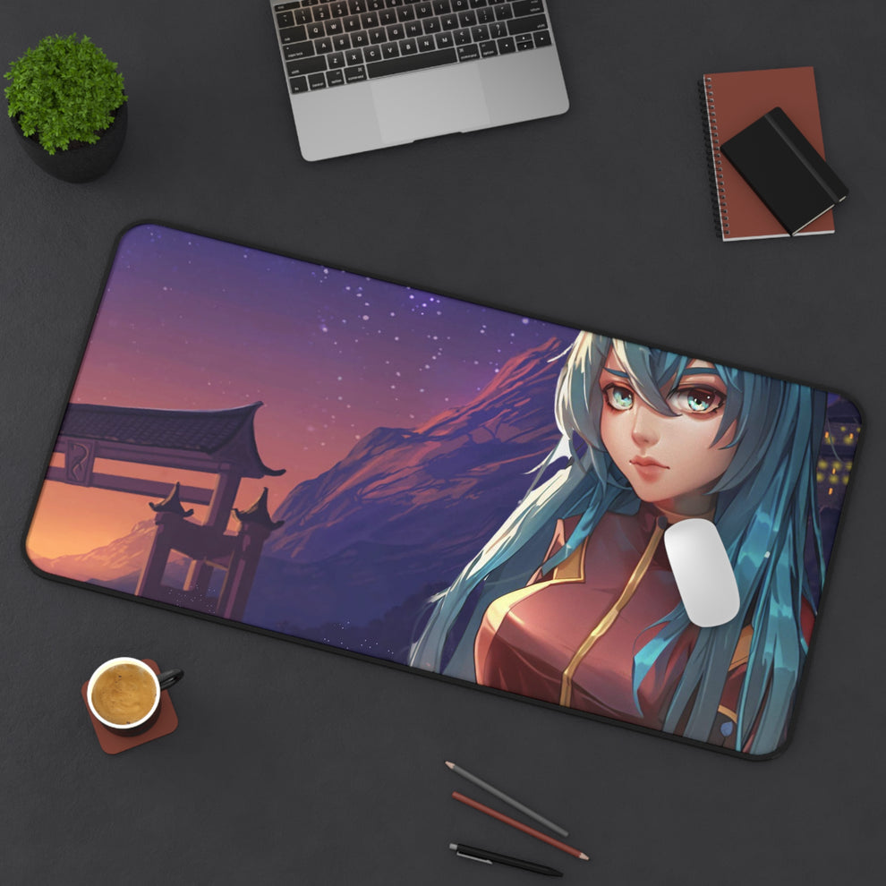 Anime Girl in Space Suit Large Computer Mouse Pad – Onetify