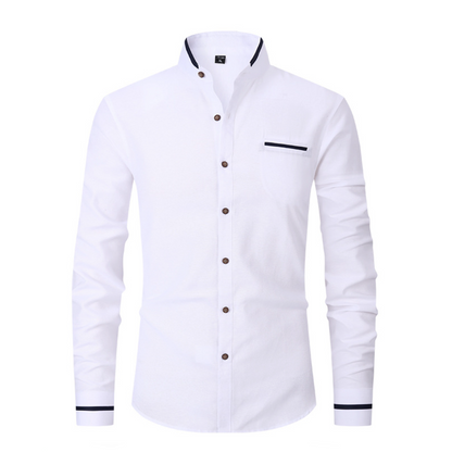 Mens Mandarin Collar Shirt