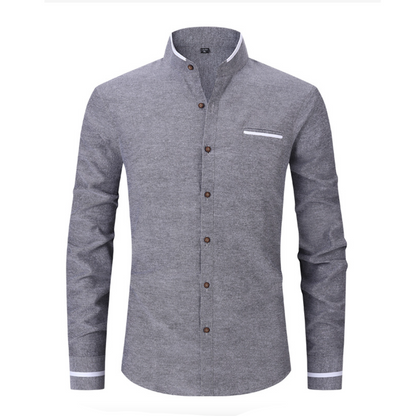 Mens Mandarin Collar Shirt