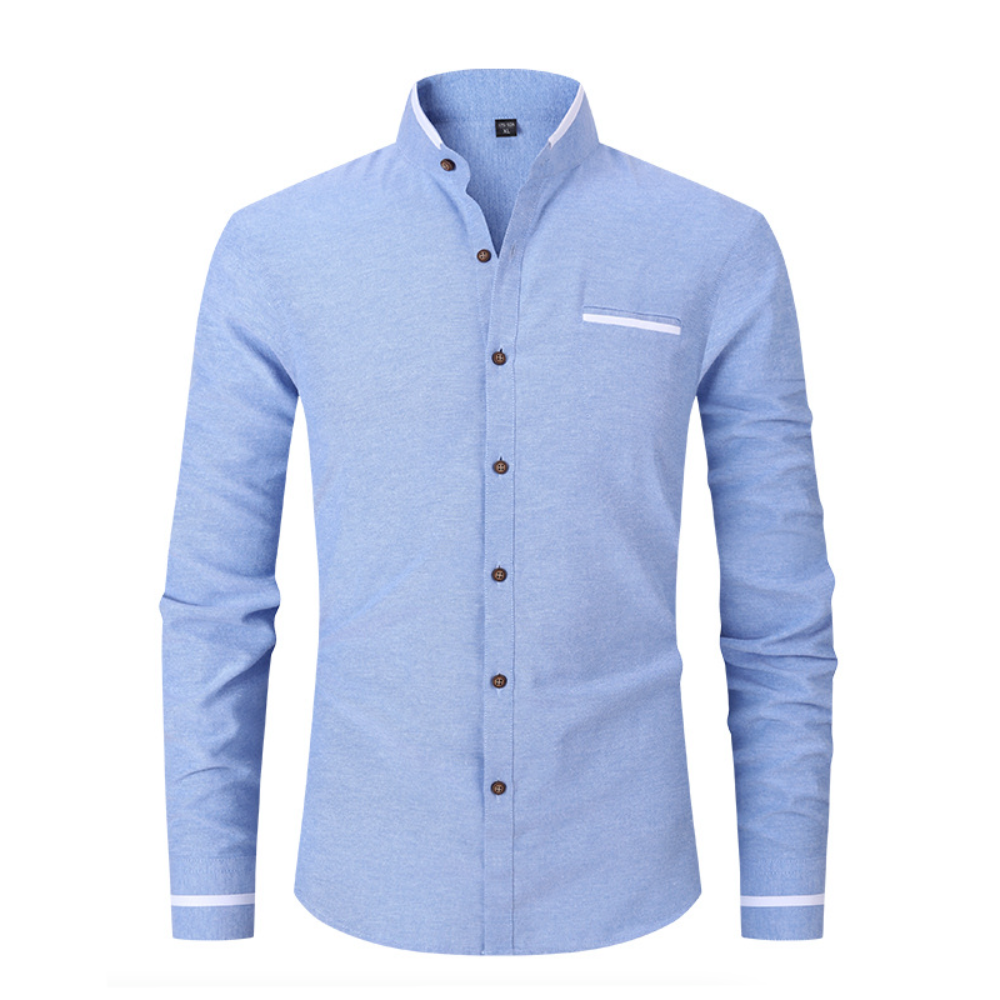 Mens Mandarin Collar Shirt