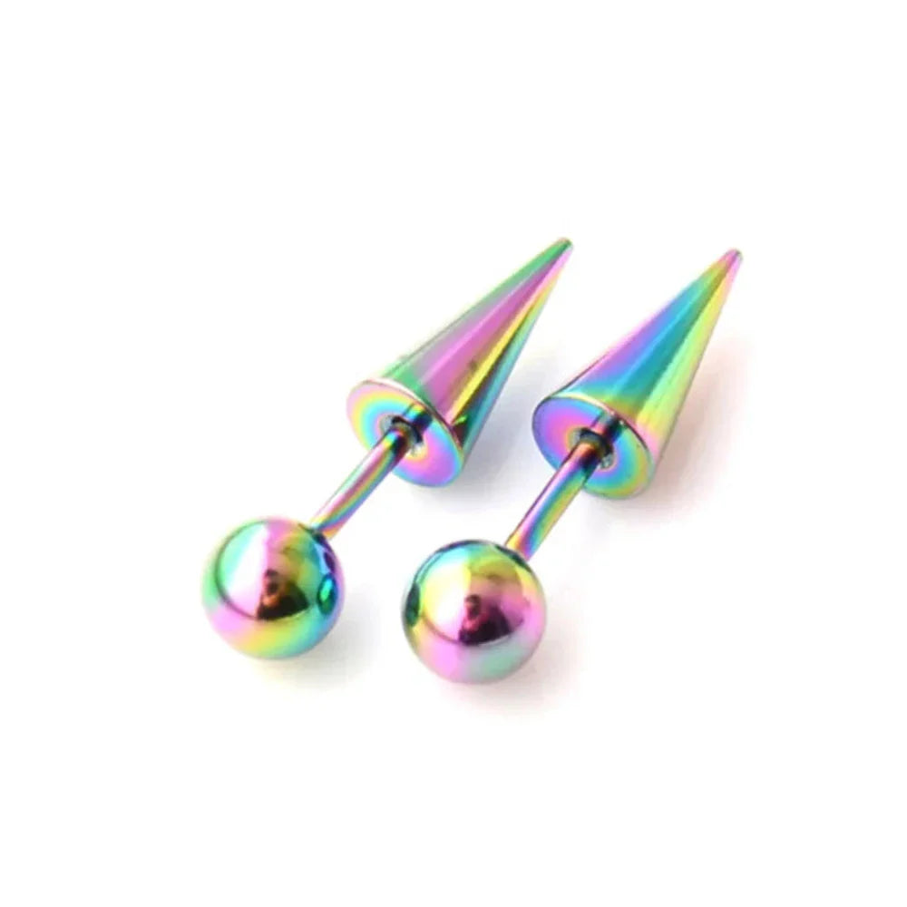 Unisex Spike Screw Earrings