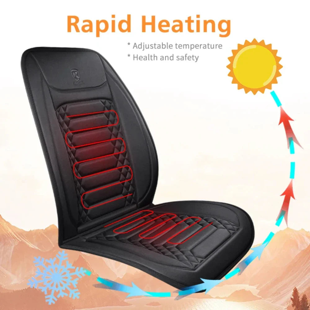 12V Winter Car Seat Heated Mat 2 PCS Set