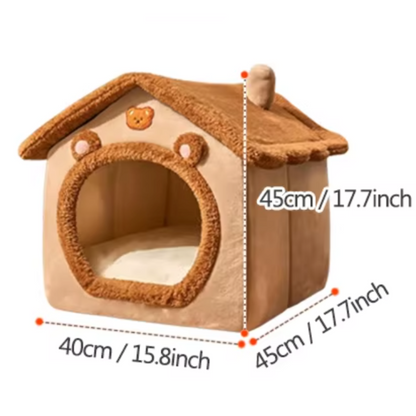 Removable Top Brown Pet House