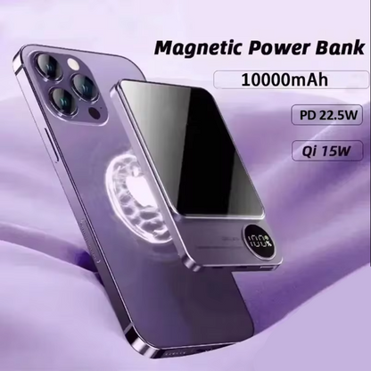 10000 mAh Magnetic Wireless Portable Power Bank Compatible with iPhone