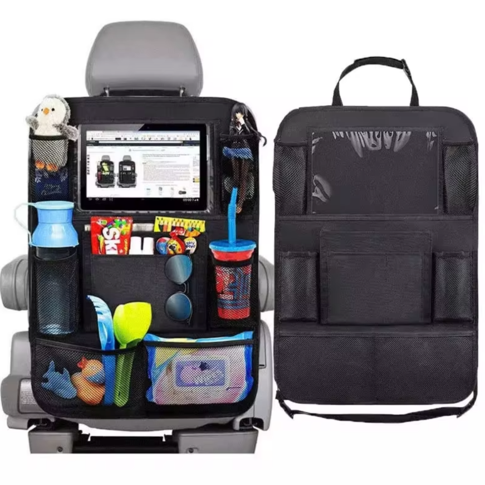 Backseat Car Organizer with Touch Screen Tablet Holder