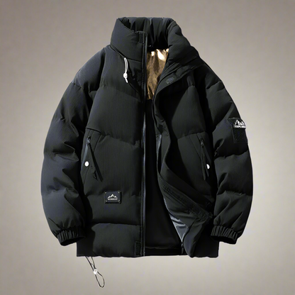 Mens Stand Collar Puffer Jacket