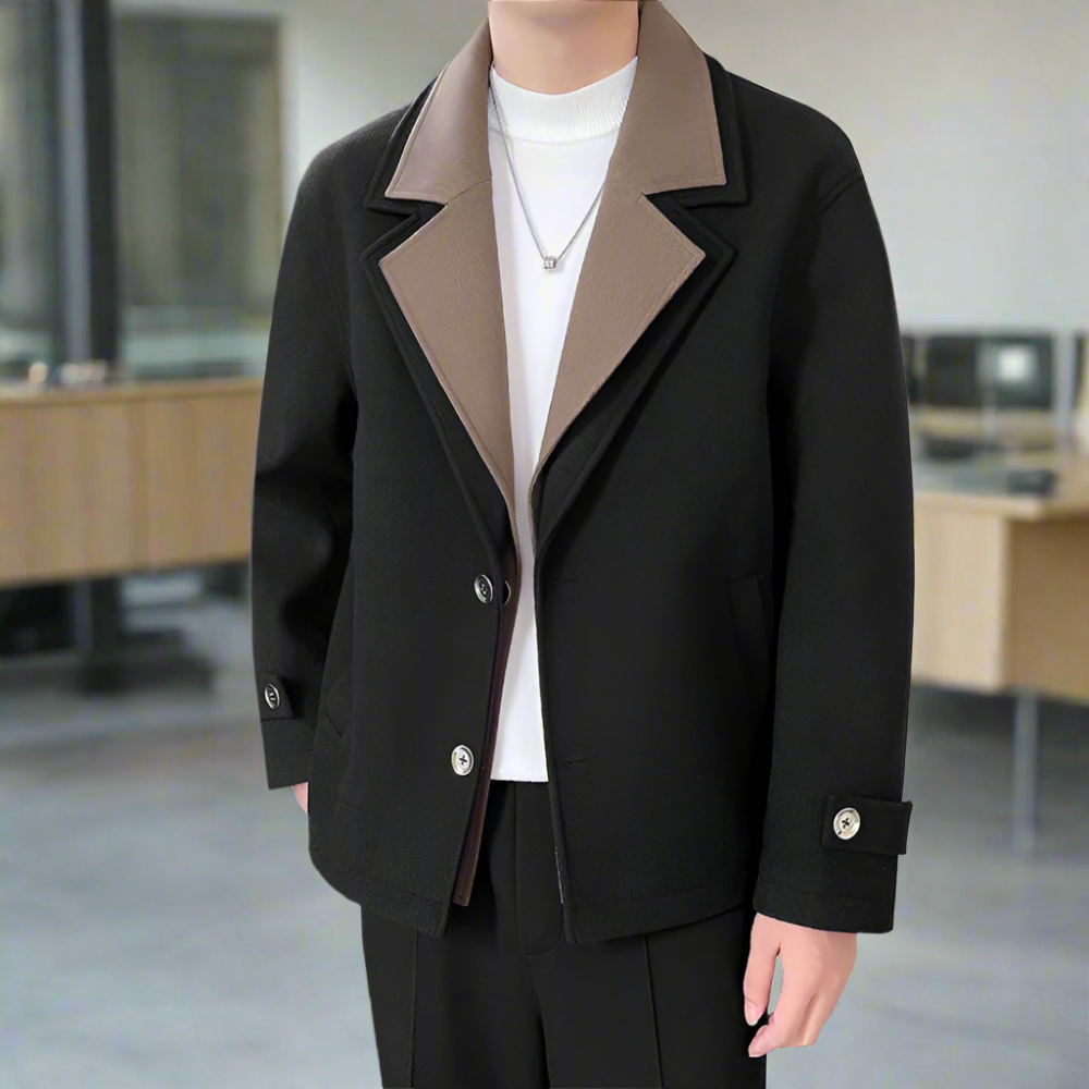 Mens Two Tone Layered Look Jacket