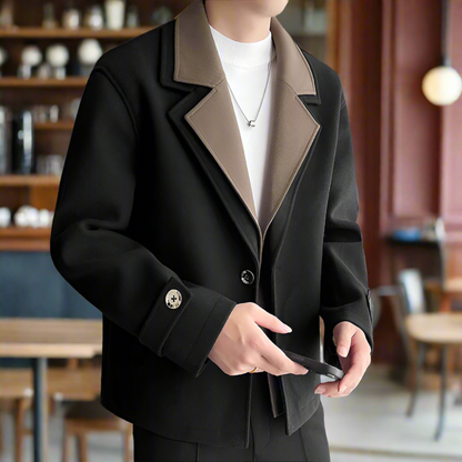 Mens Two Tone Layered Look Jacket