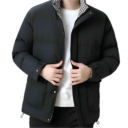 Mens Houndstooth Kining Puffer Jacket