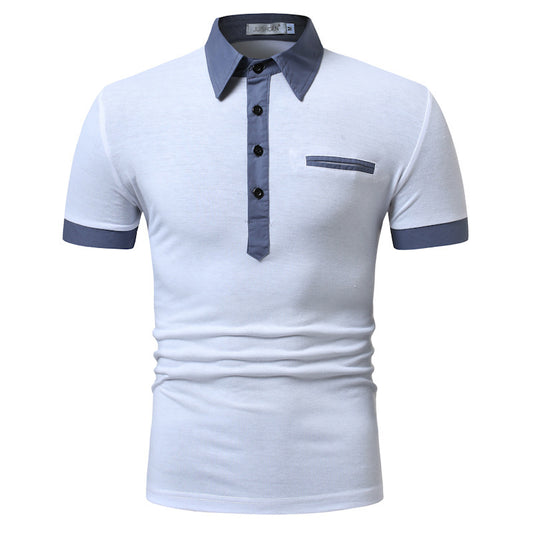 Mens Polo Shirt with Contrasting Trim