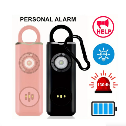 Rechargeable Personal Alarm Keychain with Flashlight