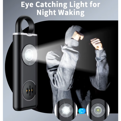 Rechargeable Personal Alarm Keychain with Flashlight