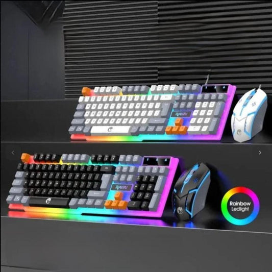 Wired LED 104 Keys Gaming Keyboard and Mouse Set