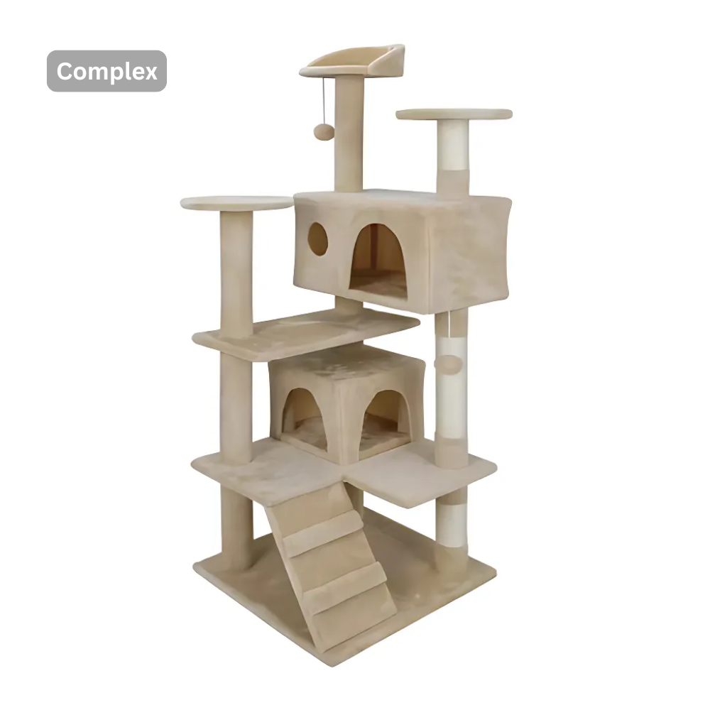 Cat Tree House Scratching Post with Stairs