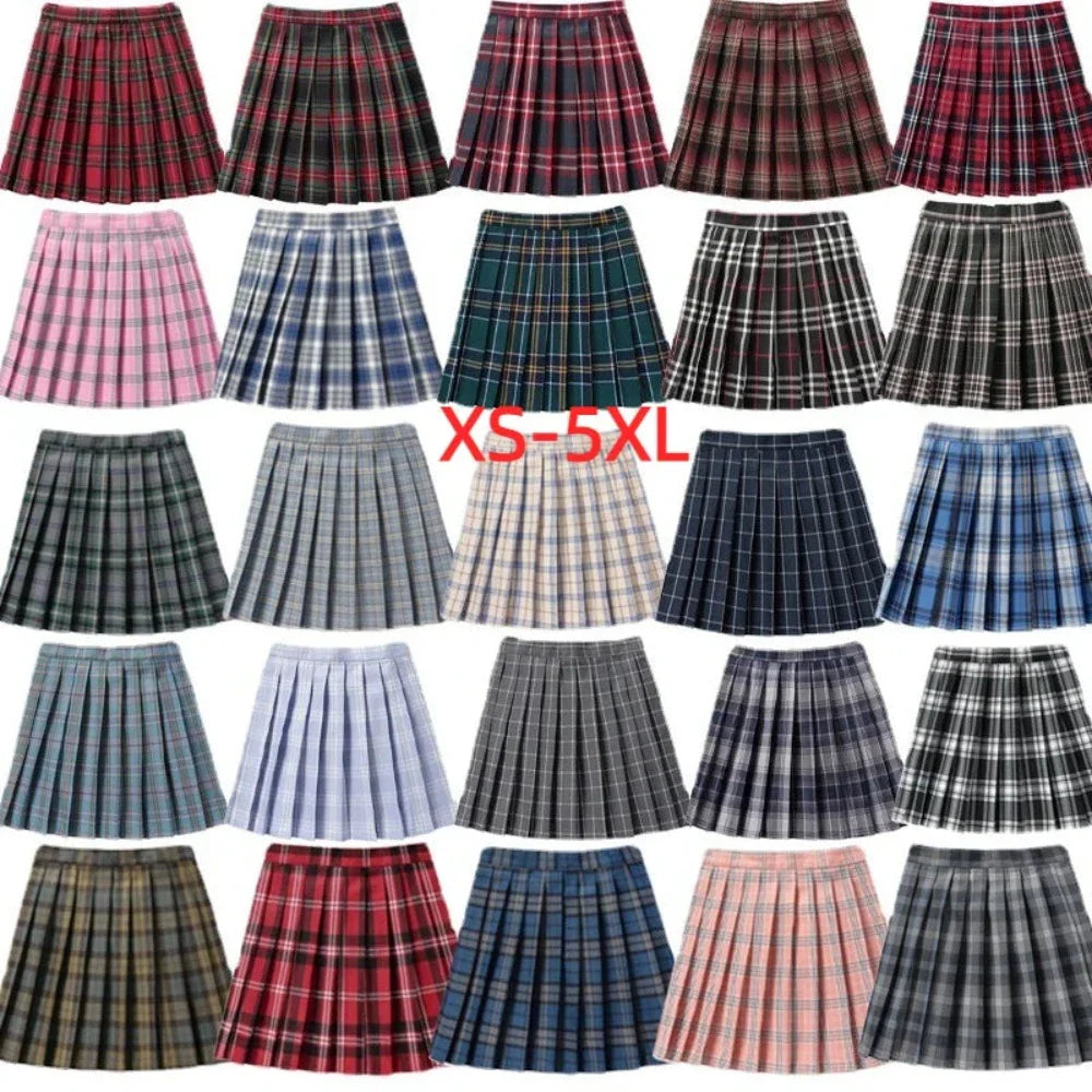 Japanese Theme Plaid Mini Skirt