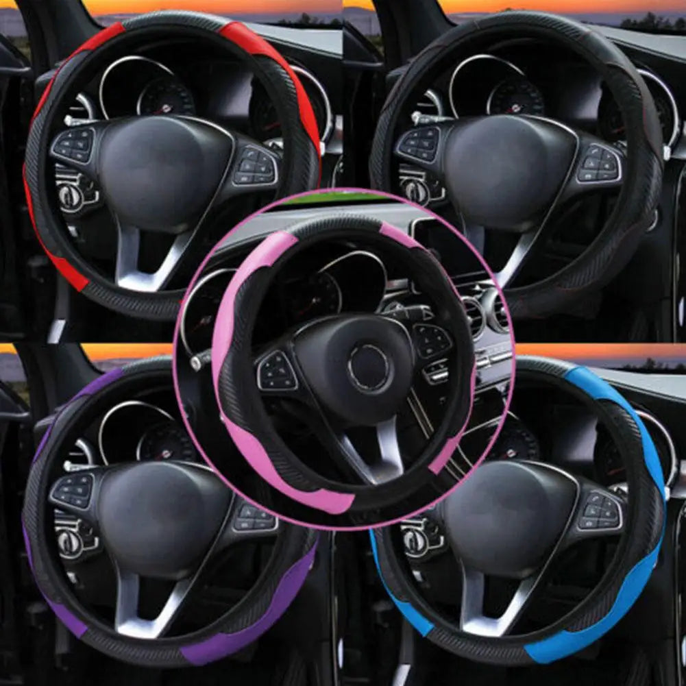 15" Vegan Leather Steering Wheel Cover