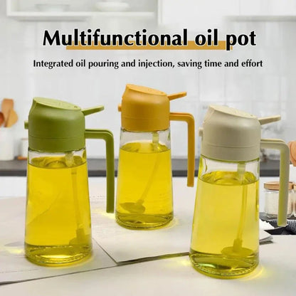 Dual Function Oil Spray and Pour Bottle