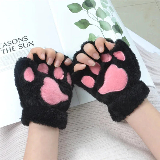 Cat Paw Girls Winter Gloves