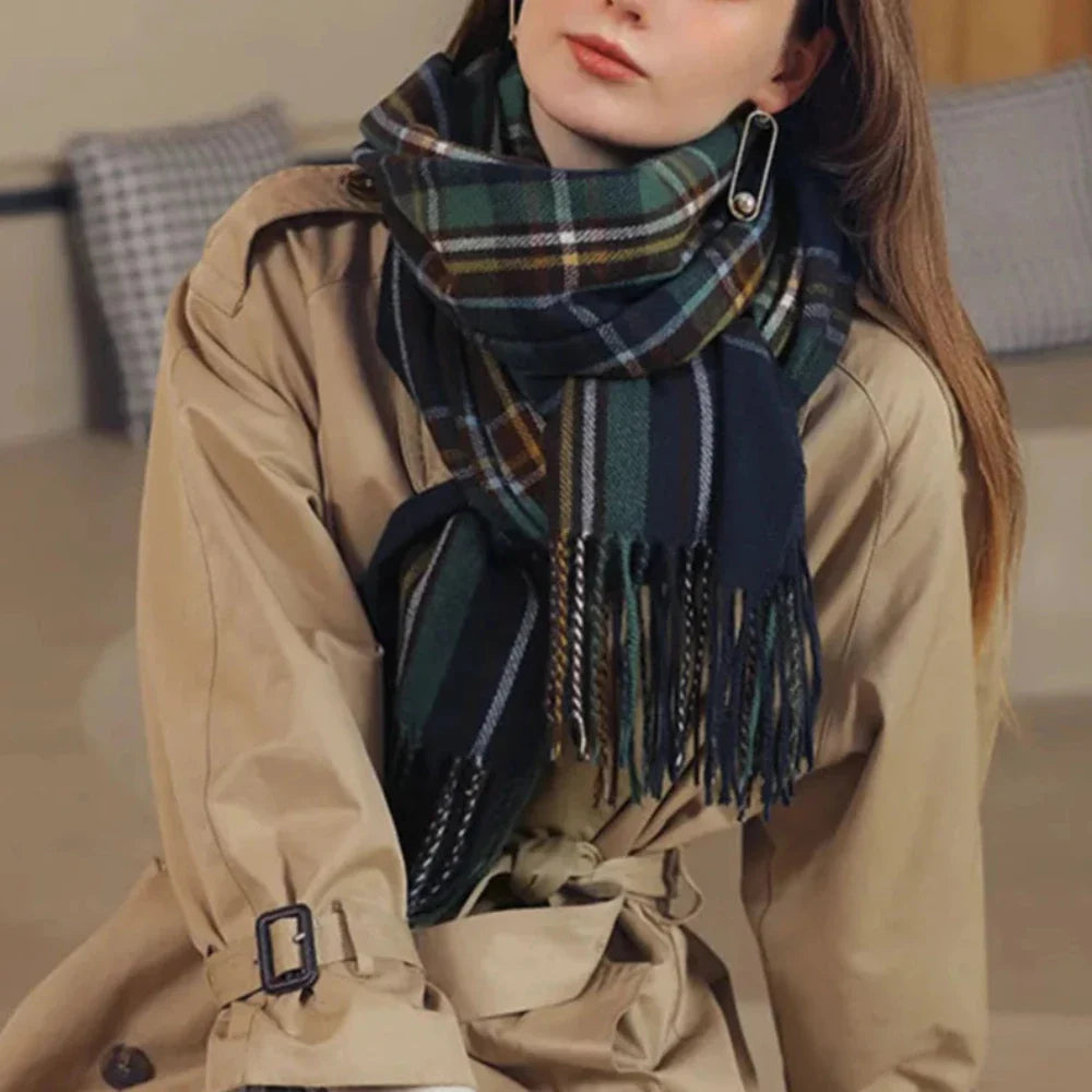 Classic Checkered Wrapping Style Scarf