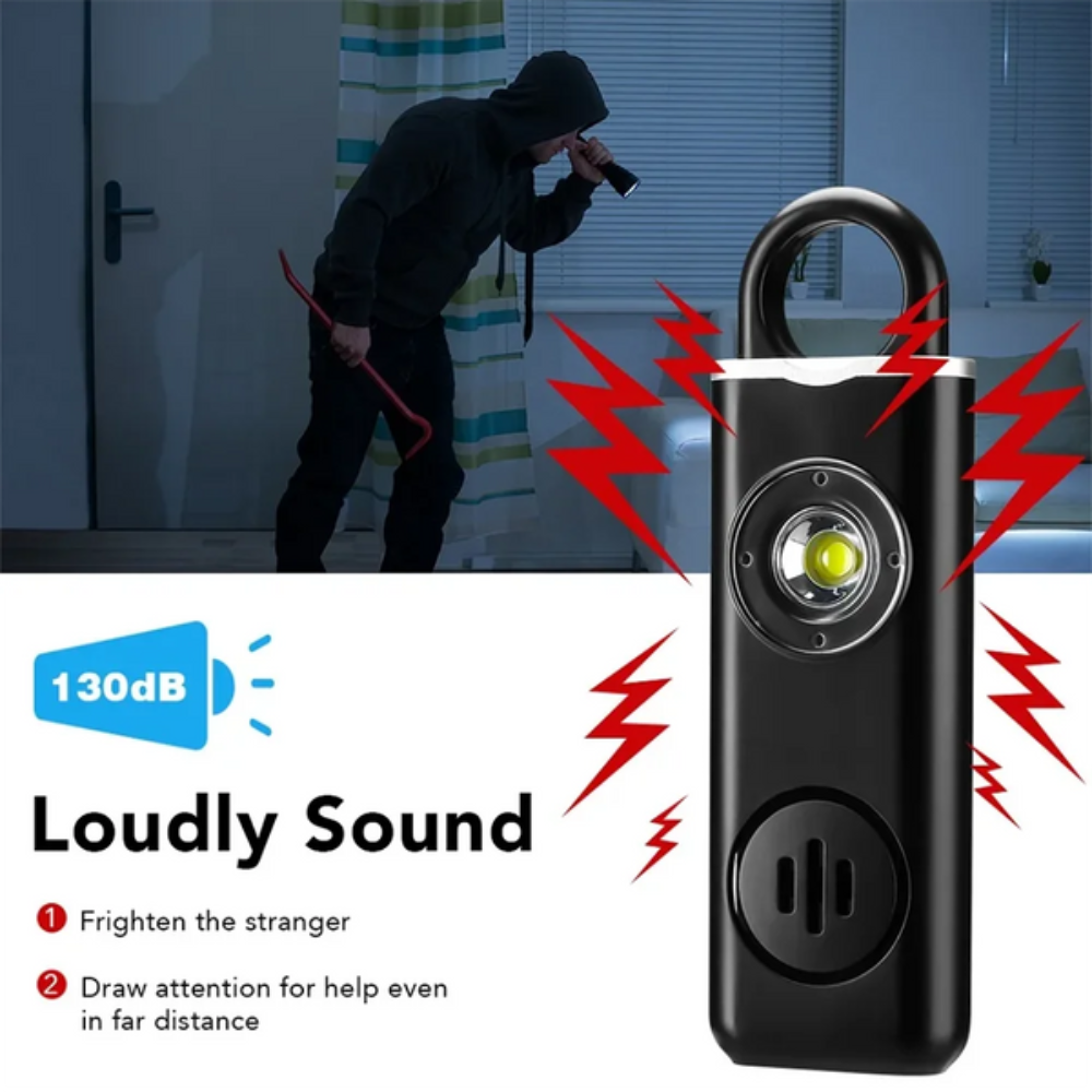 Personal Siren Safety Alarm With LED Light