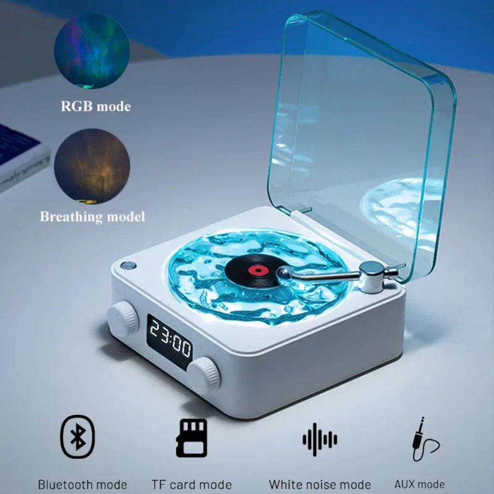 Retro Turntable Waves Theme Mini Bluetooth Speaker