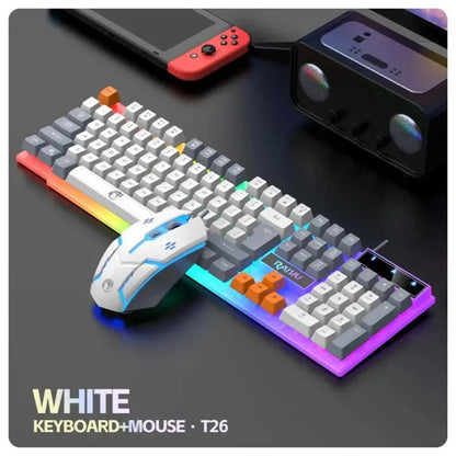 Wired LED 104 Keys Gaming Keyboard and Mouse Set