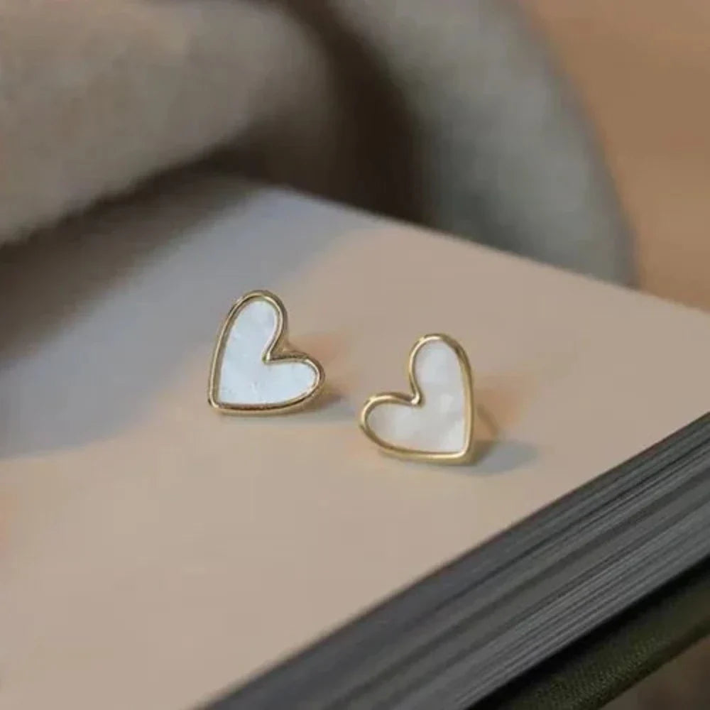 Heart Hoops Korean Fashion Earrings