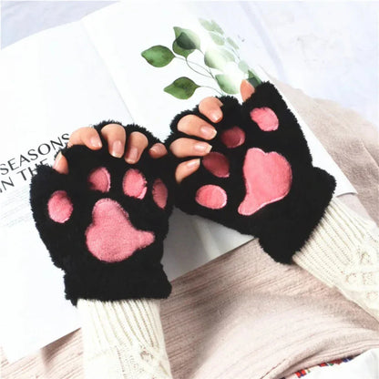 Cat Paw Girls Winter Gloves