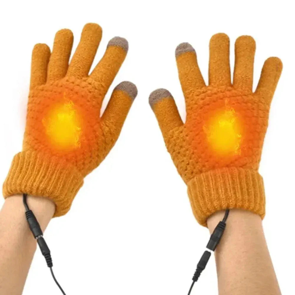 Women Heated Full Finger Touch Screen Gloves