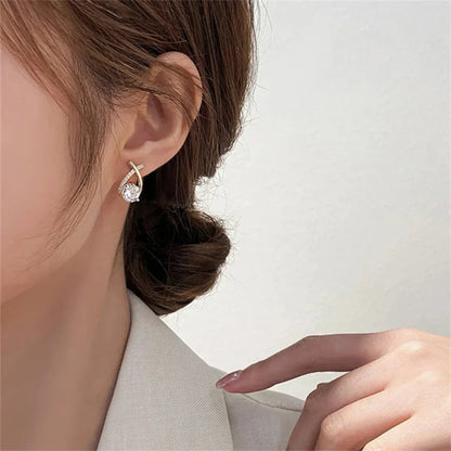 Korean Theme Cross Stud Earrings